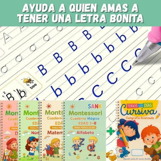 Set de 4 Libros Mágicos + Cuaderno Digital de Caligrafía Avanzada 🎁